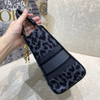 Christian Dior Medium Lady D-Lite Bag 24cm Leopard