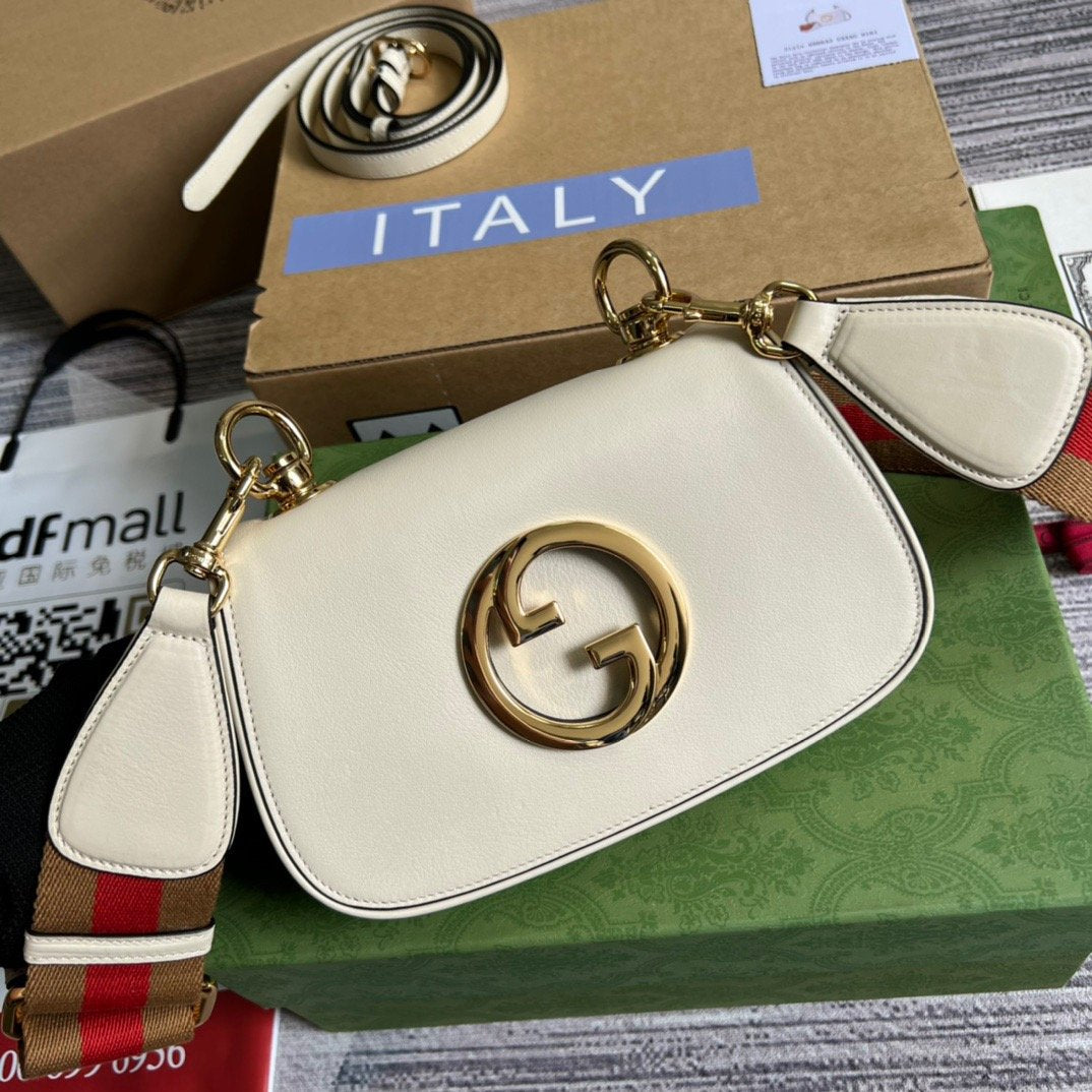 Gucci Blondie Mini Bag White For Women, Women’s Bags 8.7in/22cm