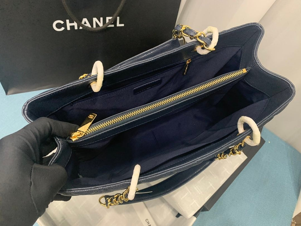 Chanel Tote Bag Spring Collection Gold Hardware 33cm Blue