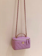 Chanel Small Vanity Bag 17cm Purple