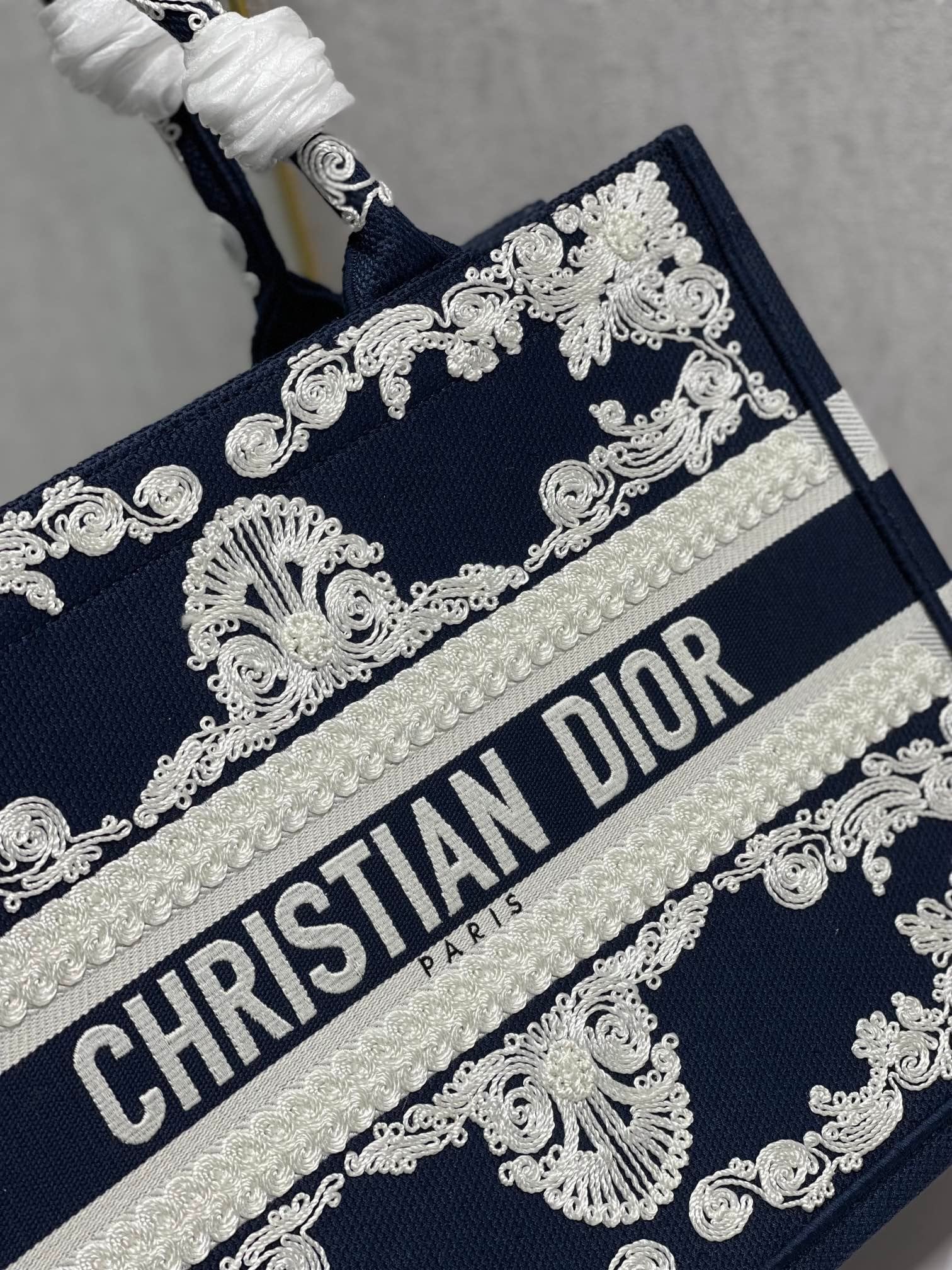 Christina Dior Medium Book Tote Bag 36cm Black