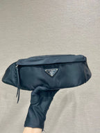 Prada Re-Nylon And Saffiano Belt Bag Black For Women, Women’s Bags 10.2in/26cm