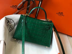 Hermes Mini Kelly 19 Green Crocodile Bag For Women, Women’s Handbags, Shoulder Bags 7.5in/19cm
