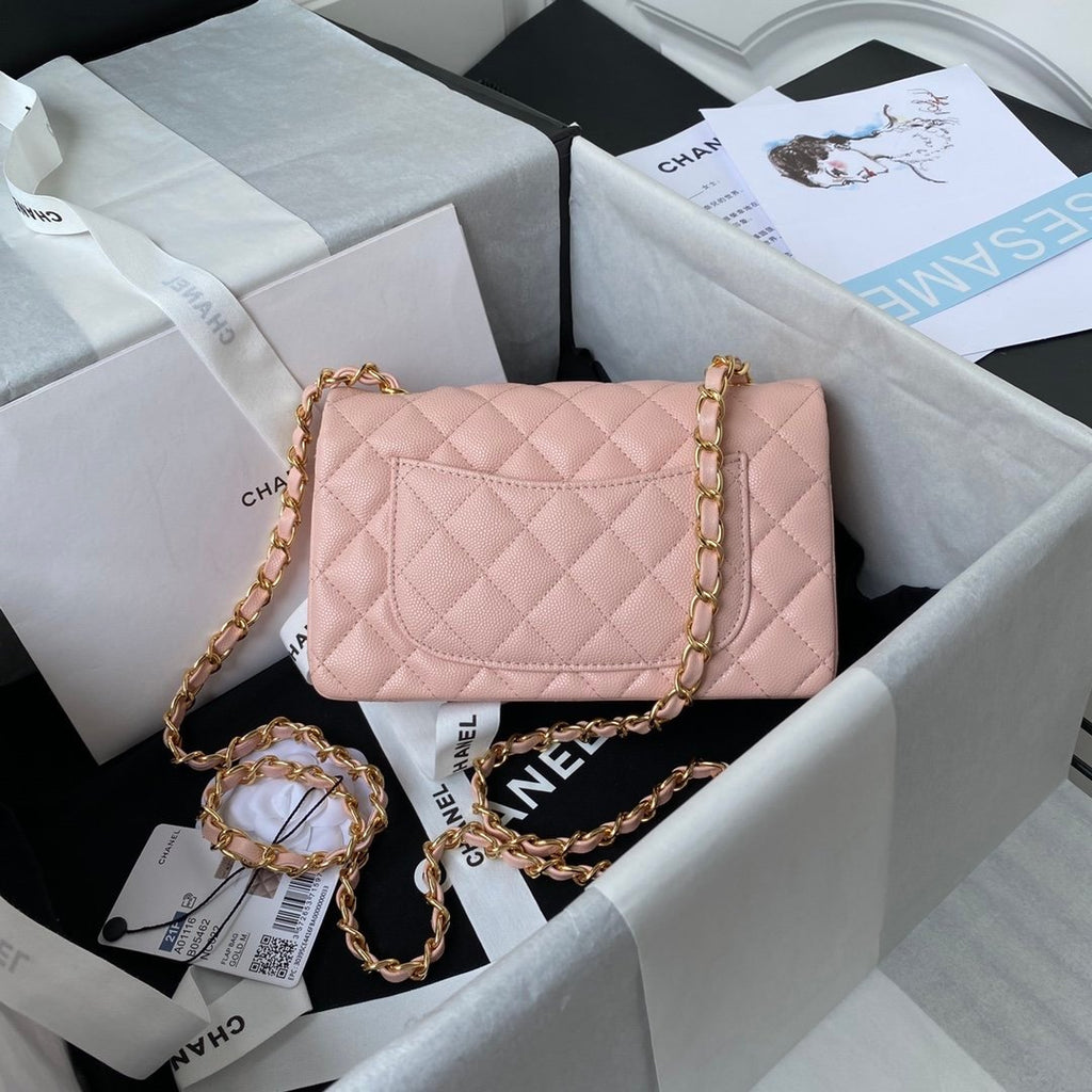 Chanel Mini Classic Flapbag 20cm Pink