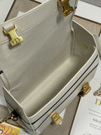 Christian Dior D-Bubble Bucket Bag 24cm White