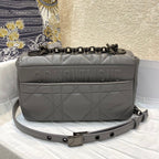 Christian Dior Mini Caro Bag 20cm Dark Grey