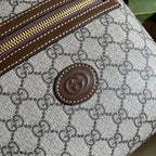 Gucci Supreme Messenger Bag Beige And Ebony GG Supreme Canvas For Women 9.3in/23.5cm