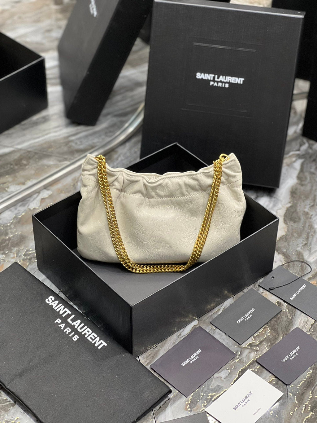 Saint Laurent Paris Mini Bag With Gold Hardware 24cm