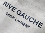 Saint Laurent Rive Gauche Bucket Bag With Brown Strap 20cm
