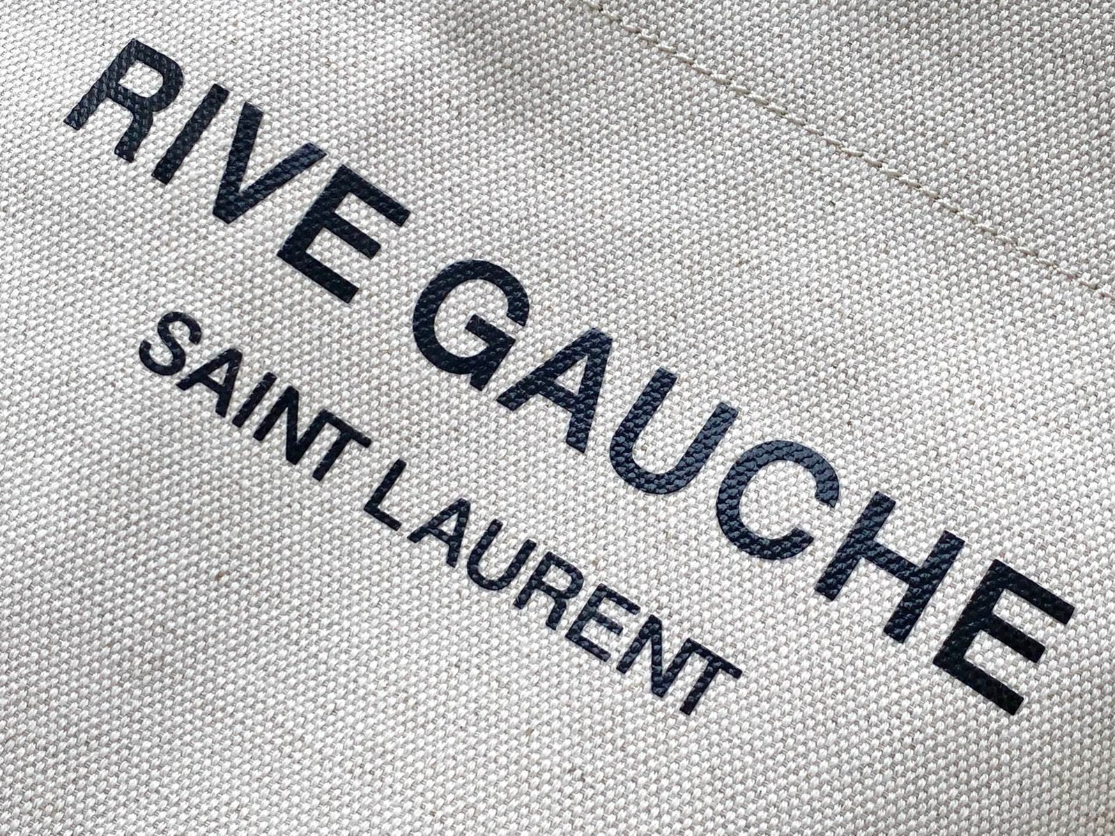Saint Laurent Rive Gauche Bucket Bag With Brown Strap 20cm