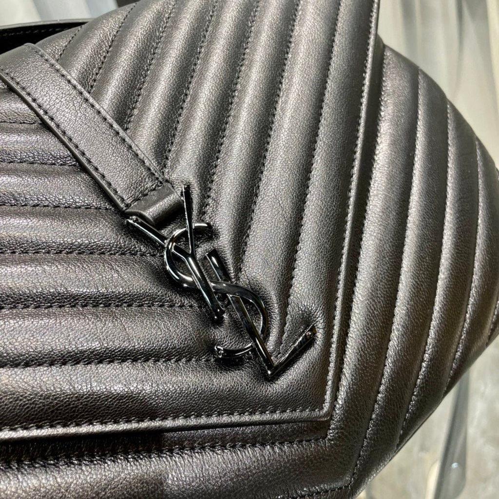 Saint Laurent College Large Chain Bag With Black Hardware 32cm