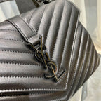 Saint Laurent College Medium Chain Bag With Black Hardware 24cm