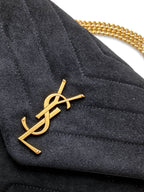 Saint Laurent Loulou Small Chain Bag With Gold Hardware 25cm