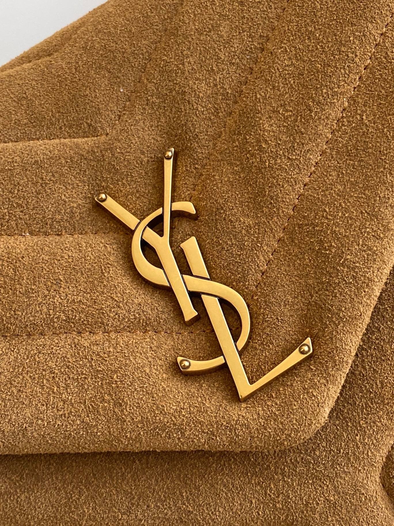 Saint Laurent Loulou Small Chain Bag With Gold Hardware 25cm