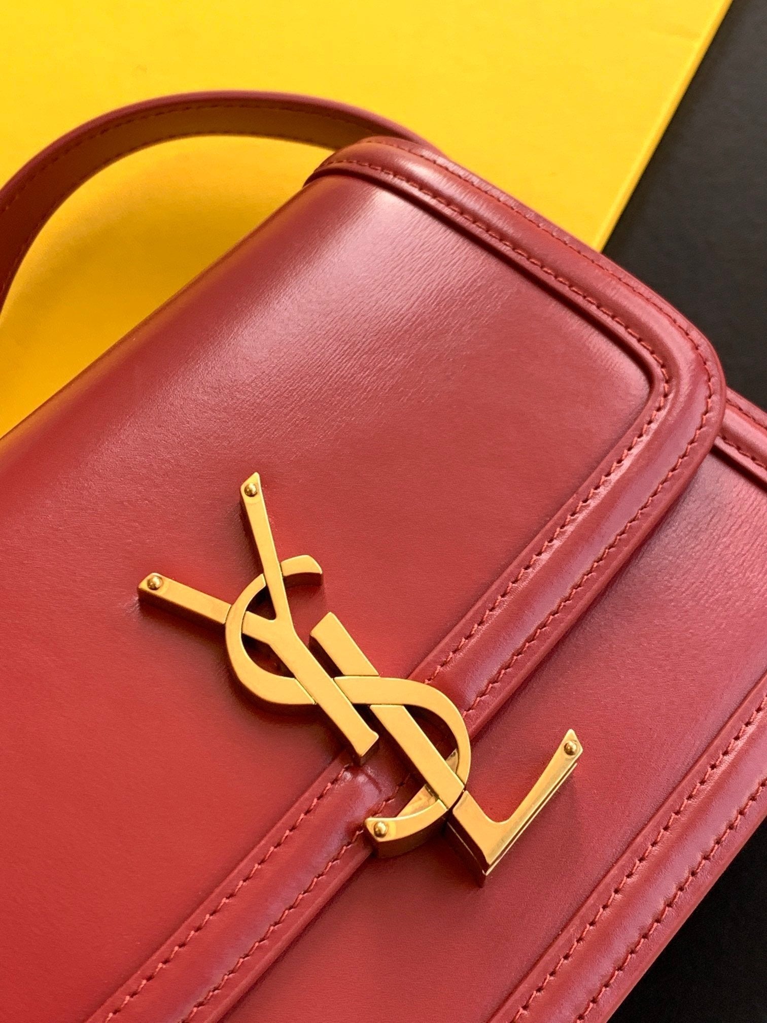 Saint Laurent Solferino Small Satchel With Gold Hardware 19cm