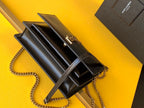 Saint Laurent Sunset Chain Bag With Gold Hardware 19cm