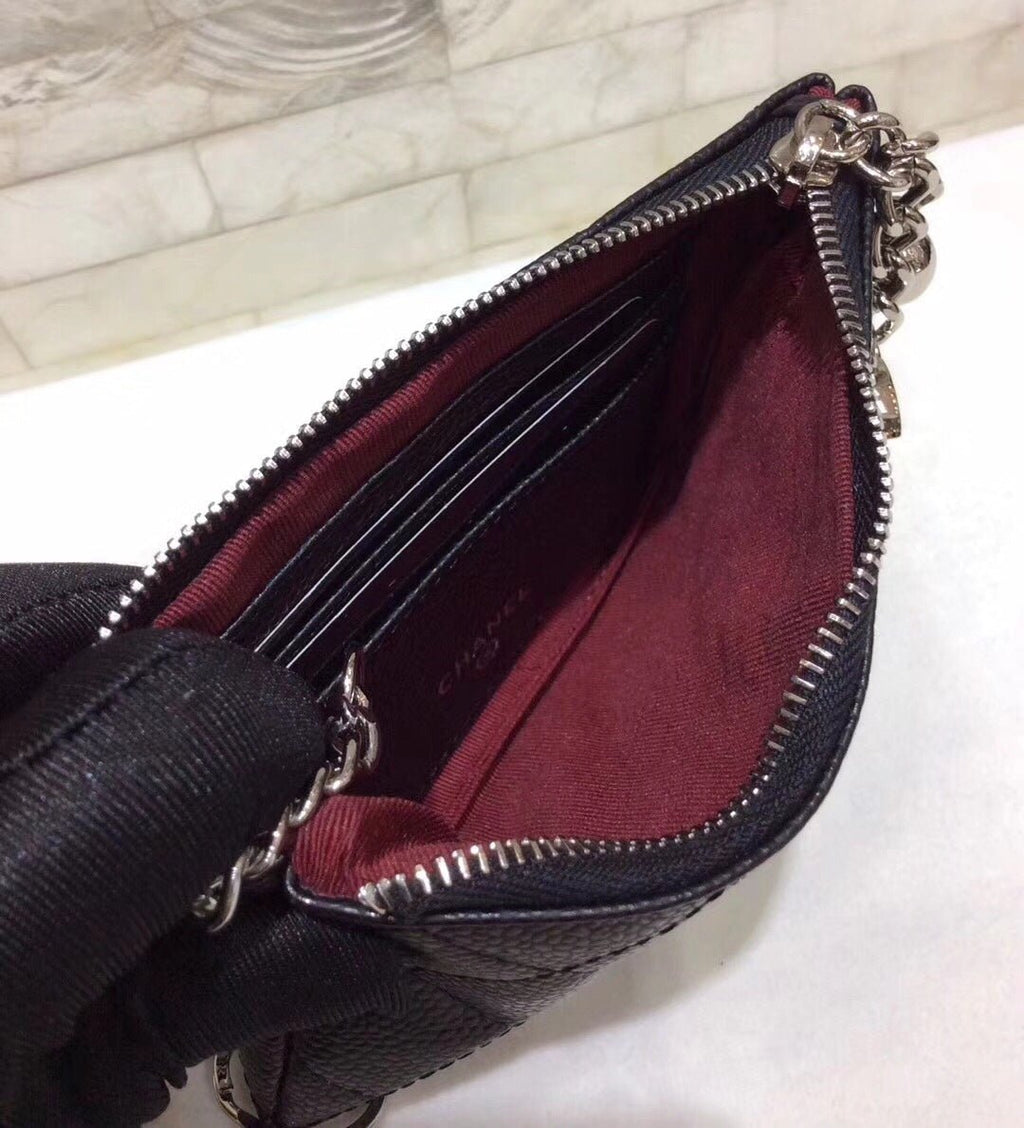 CO-CO Chanel Clutch With Silver Hardware 14cm