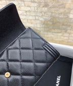 CO-CO Chanel Long Flap Wallet With Gold Hardware 20cm