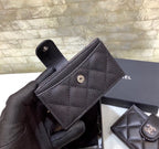 CO-CO Chanel Card Holder With Silver Hardware 10cm
