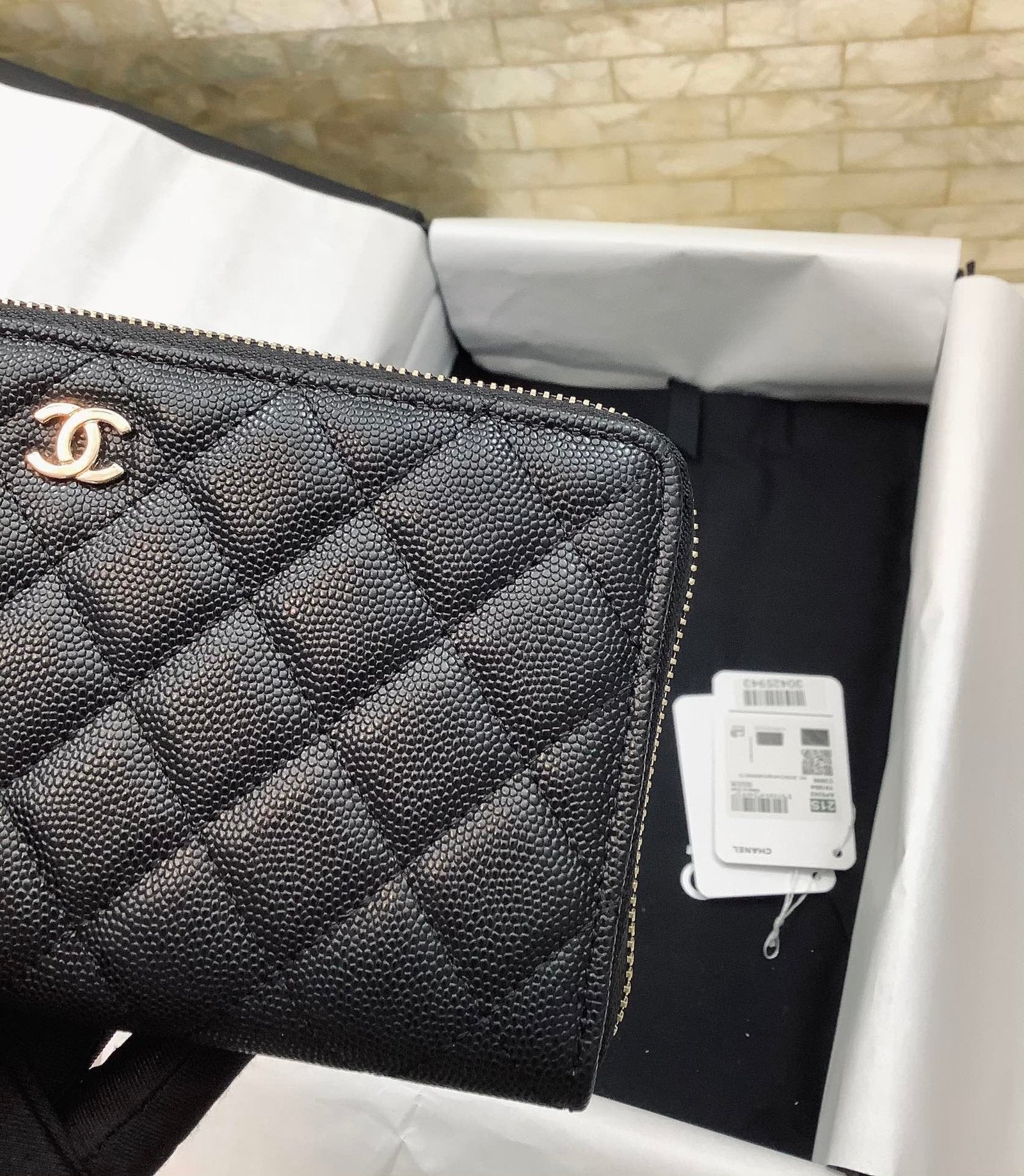 CO-CO Chanel Long Wallet With Gold Hardware 19cm