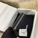 CO-CO Chanel Long Wallet With Silver Hardware 19cm