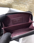 CO-CO Chanel Card Holder With Silver Hardware 11cm