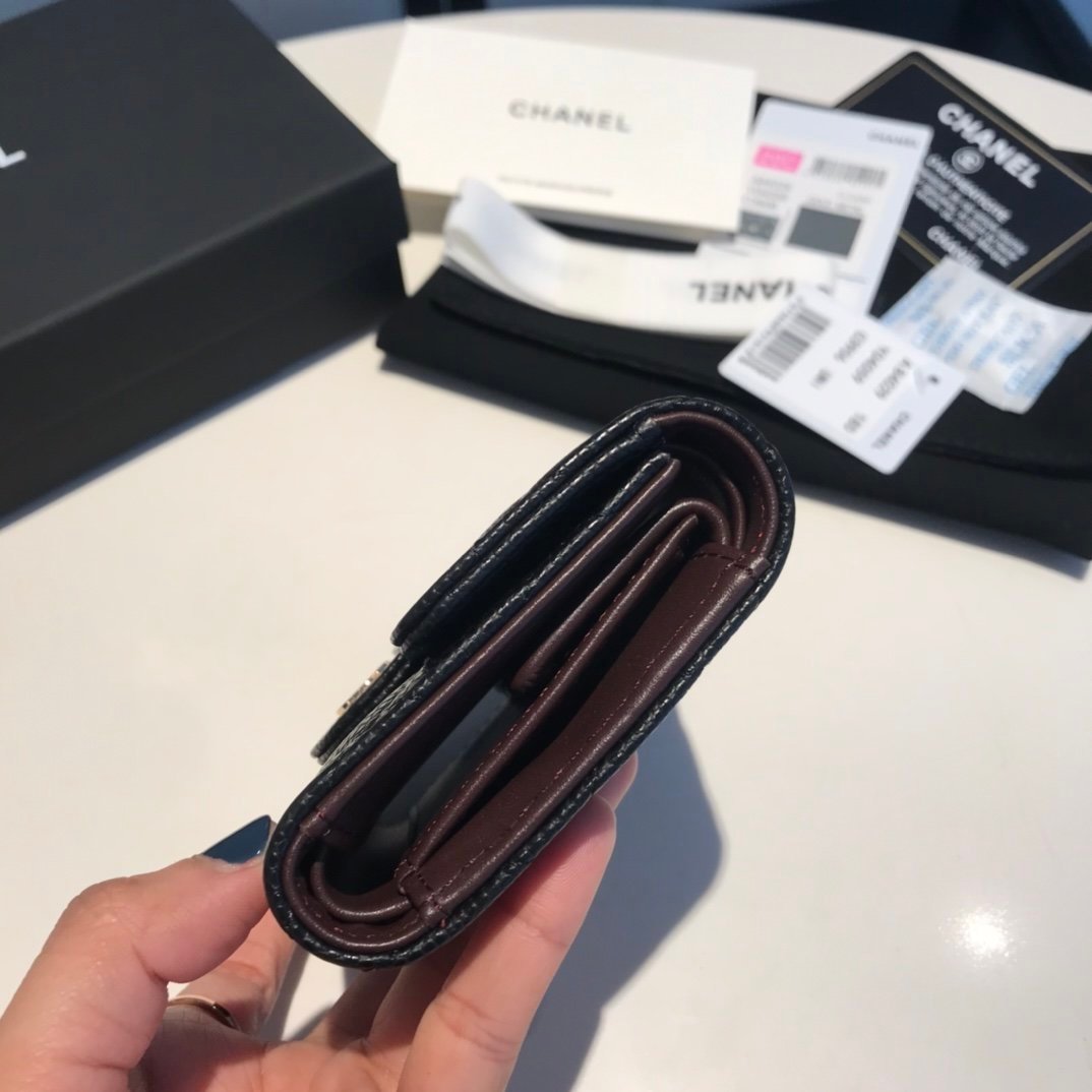 CO-CO Chanel Card Wallet With Gold Hardware 11cm