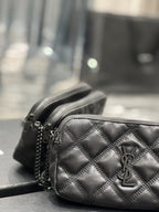 Saint Laurent Becky Double-Zip Pouch 19cm