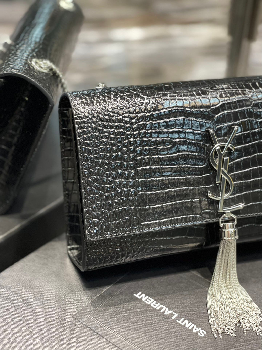 Saint Laurent Kata Medium Chain Bag With Tassel 24cm