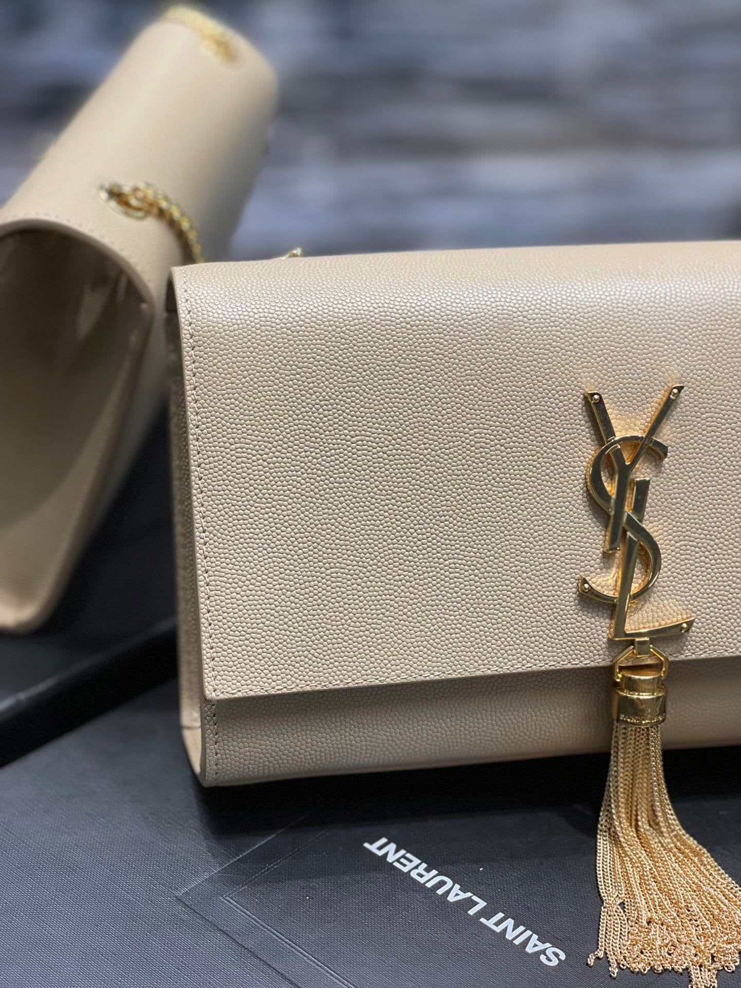 Saint Laurent Kata Medium Chain Bag With Tassel 24cm