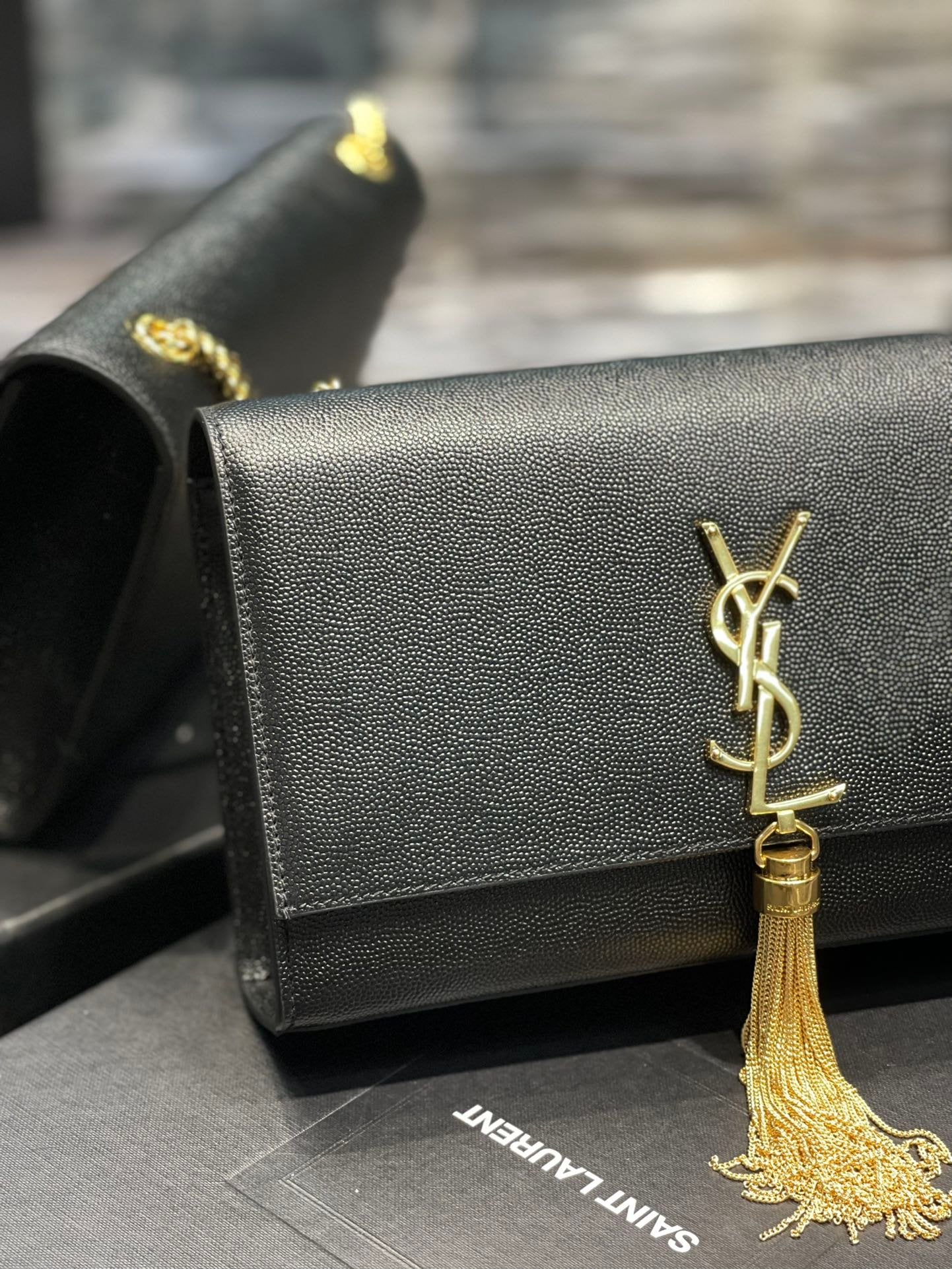 Saint Laurent Kata Medium Chain Bag With Tassel 24cm