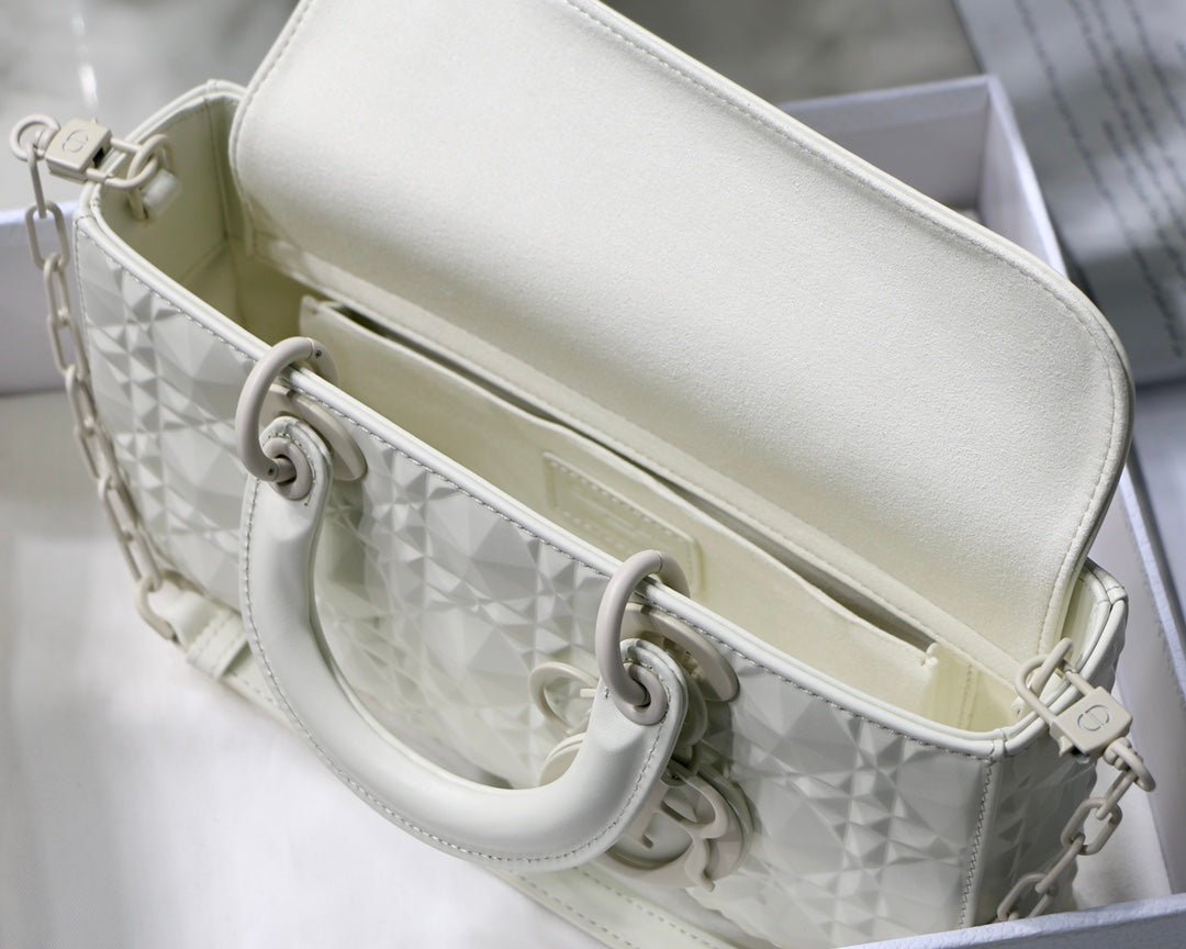 Christian Dior Lady D-Joy Bag 26cm White