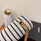 Saint Laurent Kate Small Chain Bag In Canvas For Women 20cm YSL 469390FAACG9583