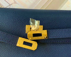 Hermes Kelly Wallet To Go Woc Epsom Blue For Women, Women’s Wallet 8.3in/21cm