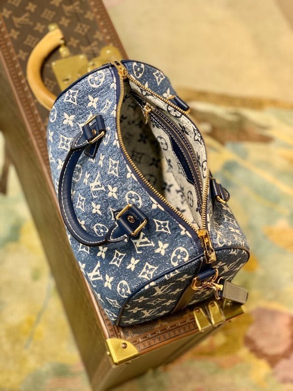 Louis Vuitton The Speedy Bandoulière 25 Navy Blue 25cm