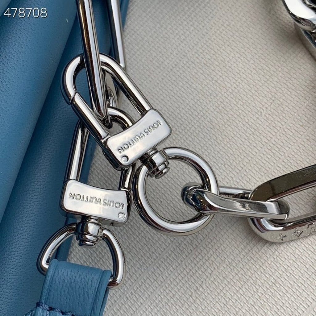 Louis Vuitton Coussin PM Bag 26cm Monogram Embossed Puffy Lambskin Leather Spring/Summer Collection M57793 Light Blue
