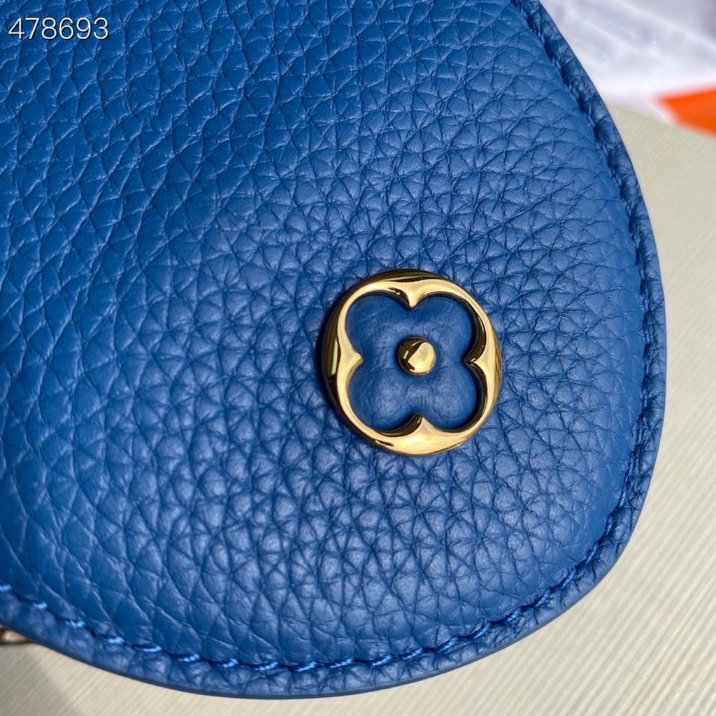 Louis Vuitton Woven Capucines Python Handle Bag 27cm Taurillon Leather Spring/Summer Collection N98388 Blue