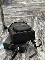 Saint Laurent City Backpack In Canvas Unisex 35cm Black