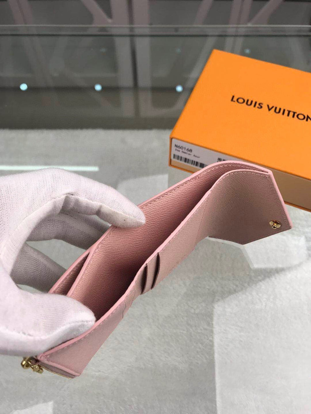 Louis Vuitton Damier Wallet 10cm Pink