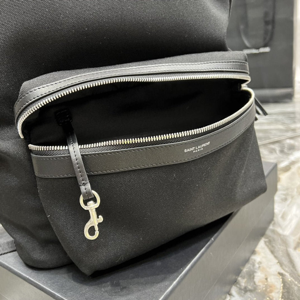 Saint Laurent City Backpack In Canvas Unisex 38cm Black