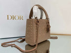 Christian Dior Medium Lady Bag 17cm Brown