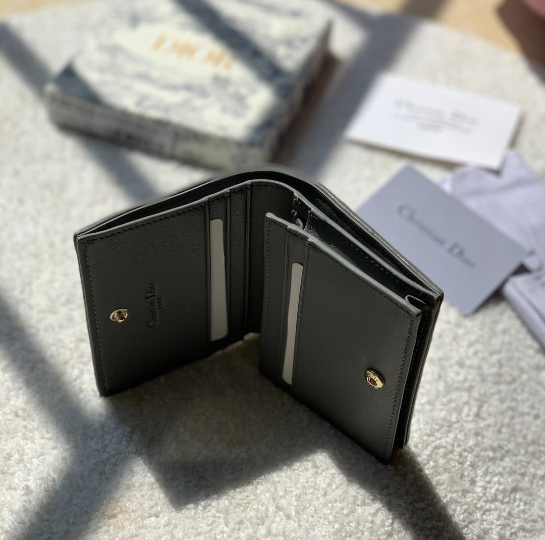 Mini Lady Dior Black Wallet 11cm