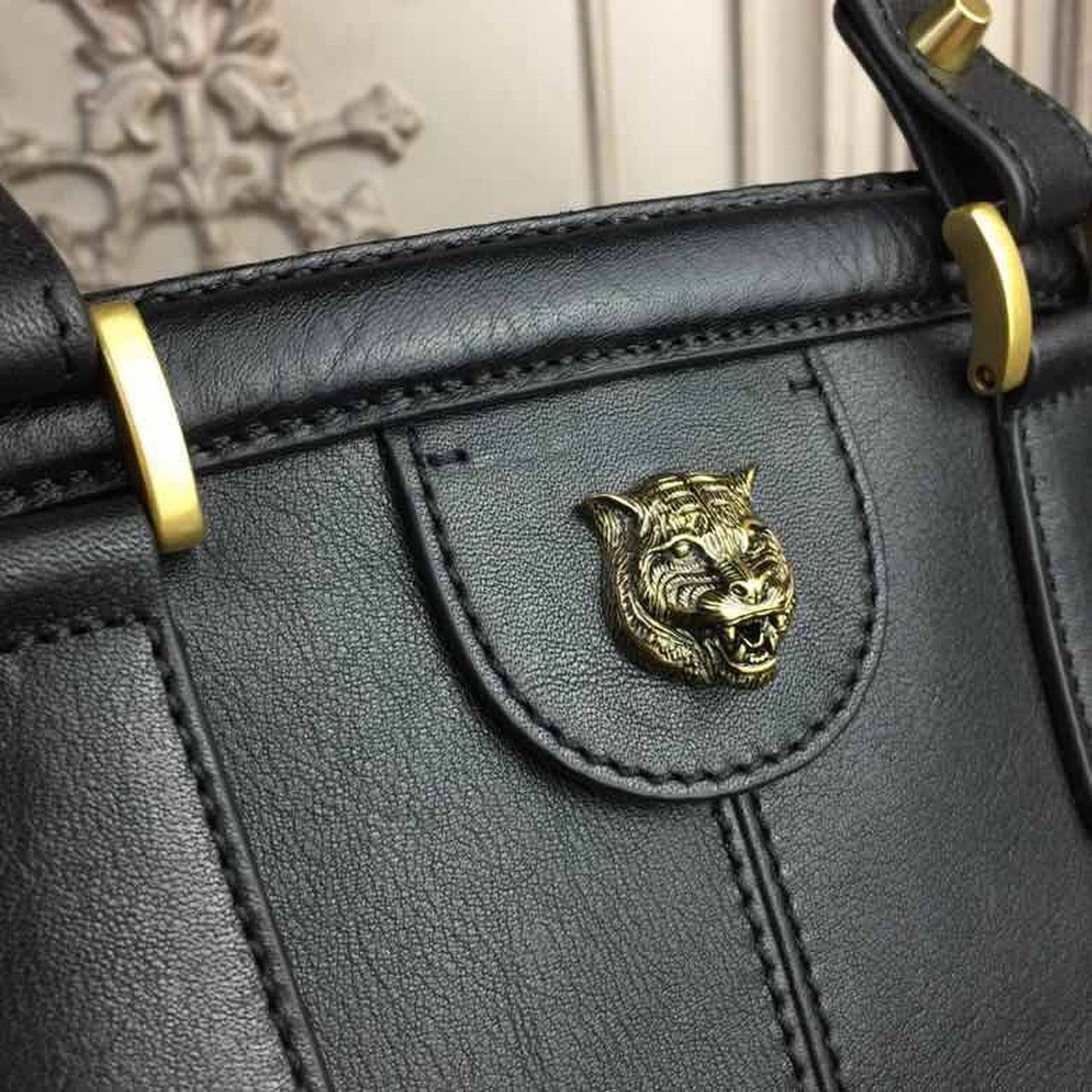 Gucci Re(Belle) Large Top Handle Bag Black For Women 15.75in/40cm GG