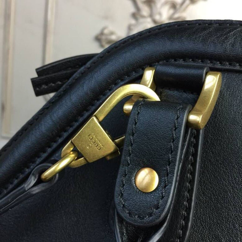 Gucci Re(Belle) Large Top Handle Bag Black For Women 15.75in/40cm GG