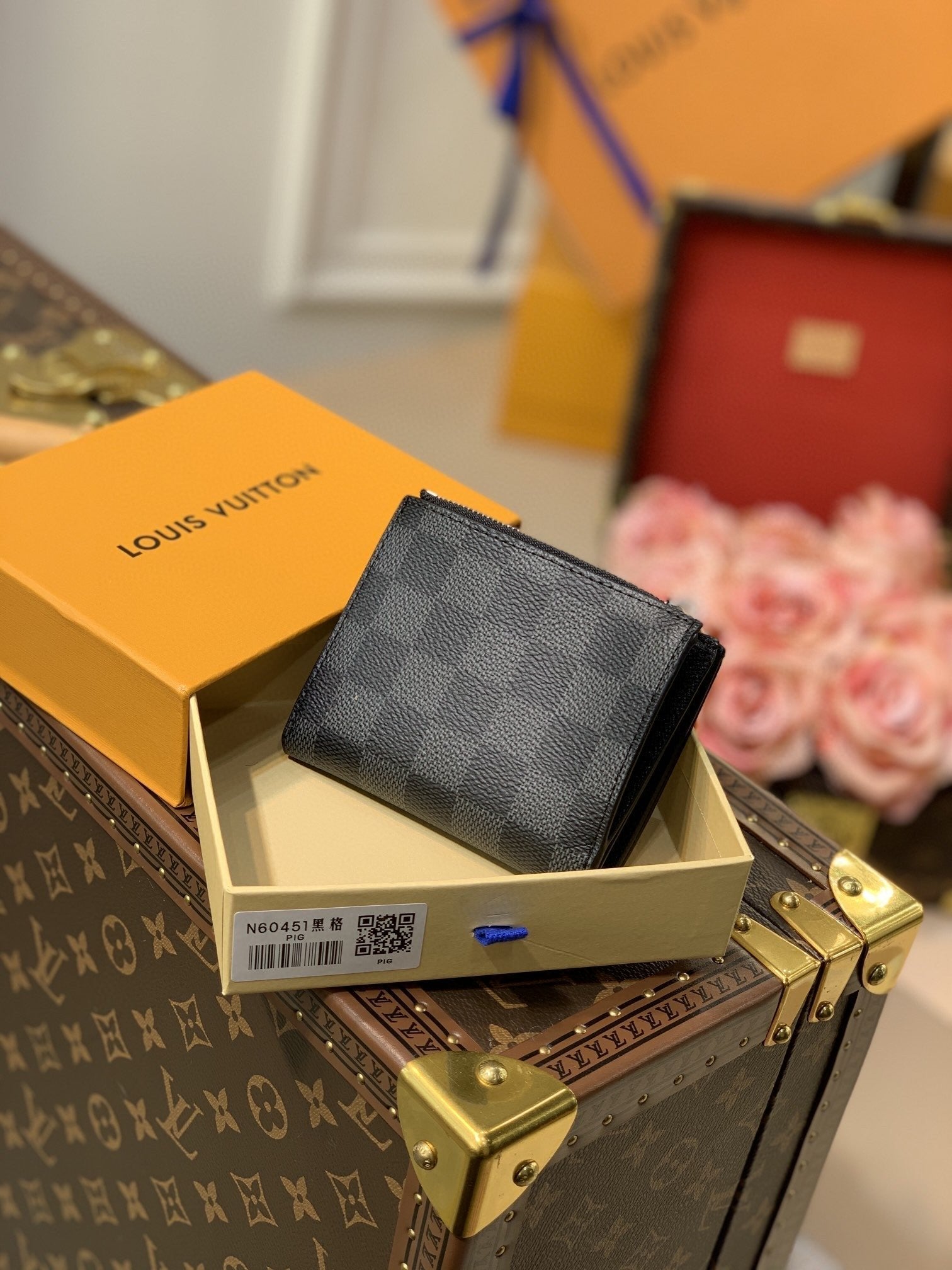 Louis Vuitton Damier Wallet 11cm Black