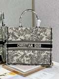 Christina Dior Book Tote Bag 41 cm Black/Beige