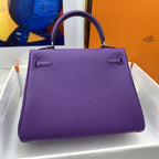 Hermes Kelly 25 Retourne Togo Purple Bag For Women, Women’s Handbags, Shoulder Bags 10in/25cm