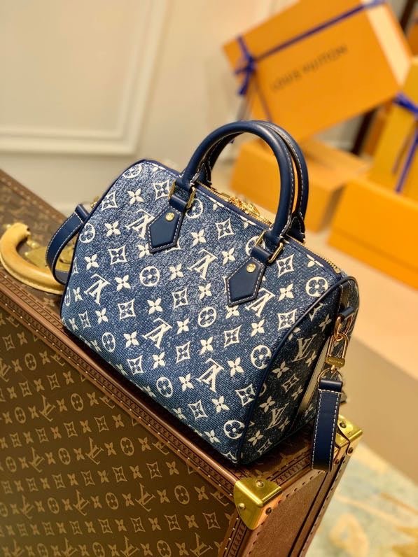Louis Vuitton The Speedy Bandoulière 25 Navy Blue 25cm