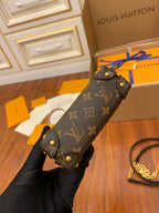 Louis Vuitton Vertical Trunk Pochette Monogram Reverse 18cm Brown