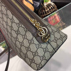 Ophidia GG Supreme Medium Top Handle Bag 34cm 524533 Calfskin Leather Spring/Summer Collection, Beige
